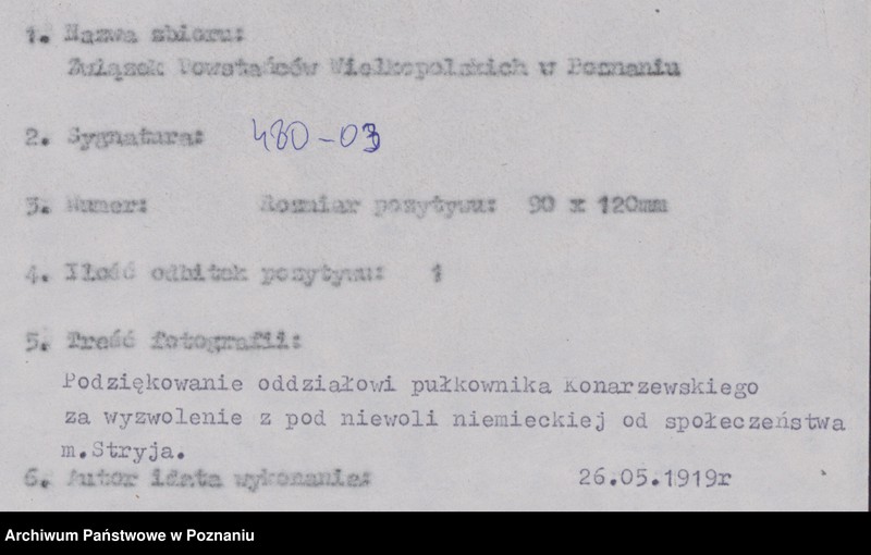 Obraz 8 z jednostki "Pożegnanie grupy generała Konarzewskiego."