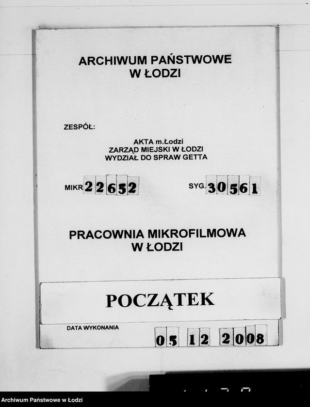 Obraz 1 z jednostki "V. [rachunki za dostawy towarów dla Getta]"