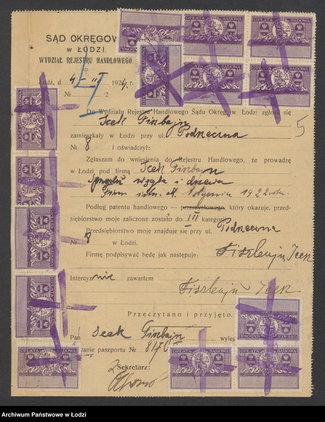 Obraz 7 z jednostki "Icek Fiszbajn- sprzedaż węgla i drzewa"