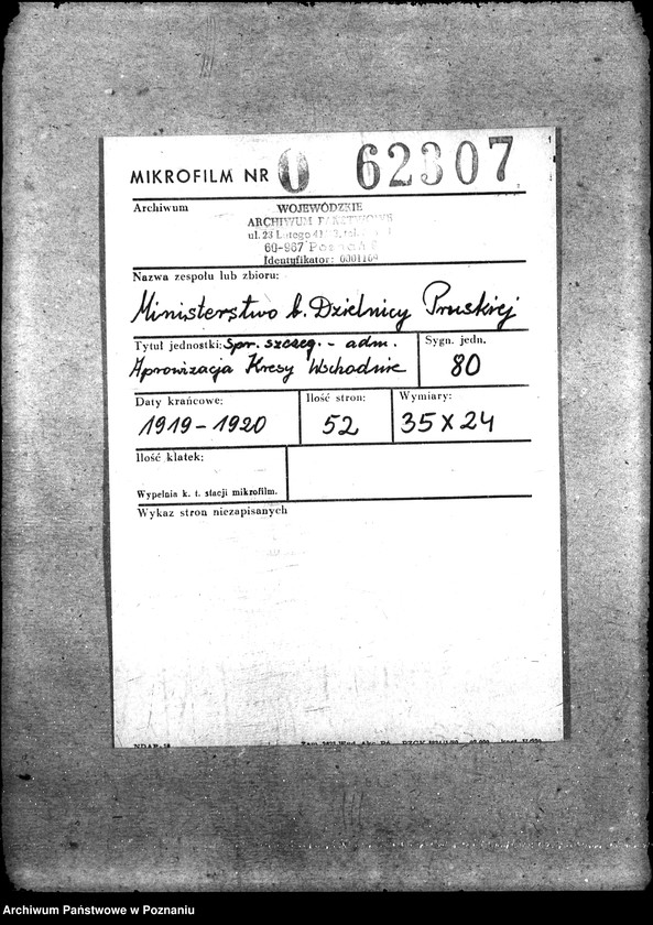 Obraz 2 z jednostki "Sprawy szczegółowo-administracyjne Aprowizacja Kresy Wschodnie"