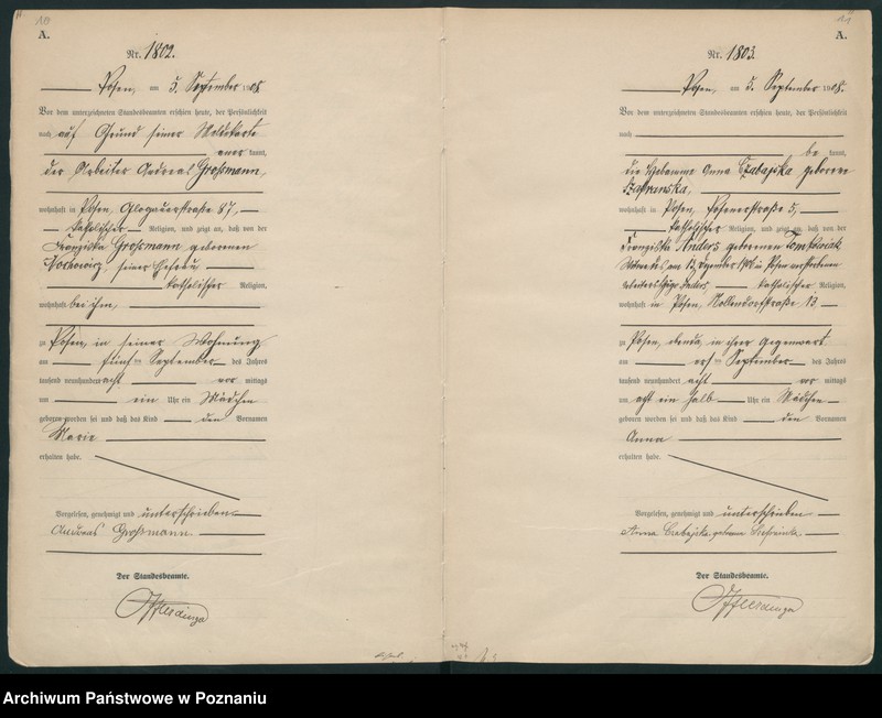 Obraz 8 z jednostki "Księga miejscowa urodzeń tom IV-V [Rejestr główny urodzeń]"