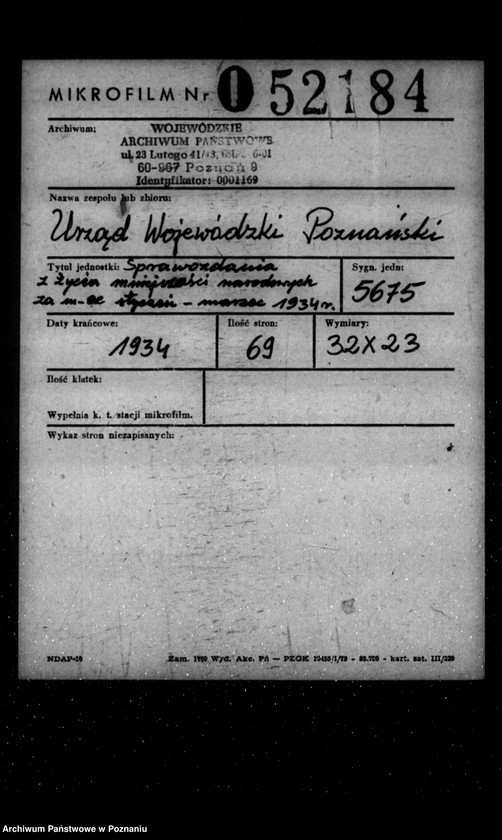 Obraz 2 z jednostki "Sprawozdania z życia mniejszości narodowych za miesiące styczeń-marzec 1934 r."