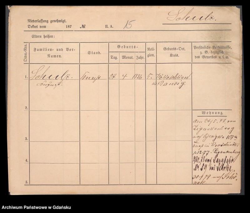 image.from.unit.number "Karty meldunkowe: Schulz August - Schulz Ernst"