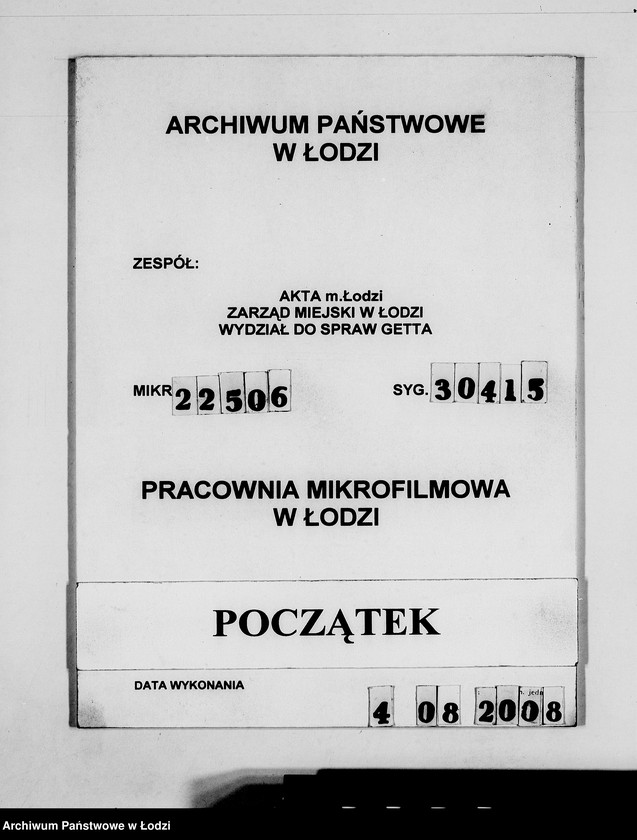 Obraz 1 z jednostki "M. Rechnungen [za dostawy towarów spoza Getta]"