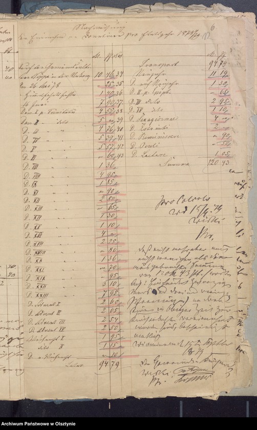 image.from.unit.number "Beläge zur Rechnung der Kirchenkassen zu Widminnen"