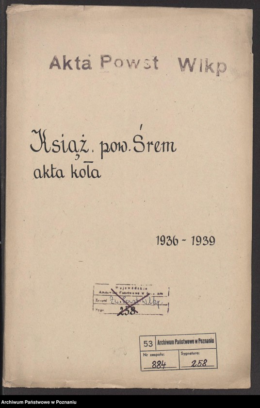 Obraz 2 z jednostki "Książ, powiat Śrem - akta koła."