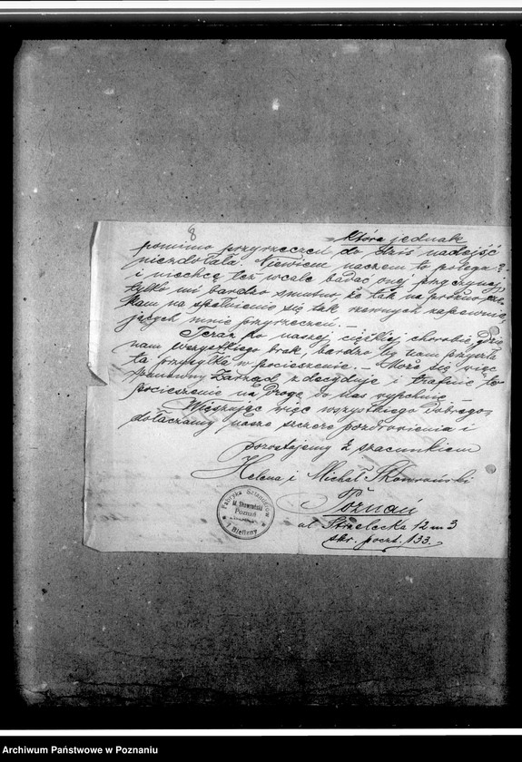 Obraz 12 z jednostki "Sprawozdania miesięczne oraz korespondencja koła w Środzie w sprawie przyjęcia na członka, powiadomienia o zebraniach, zaproszenia"