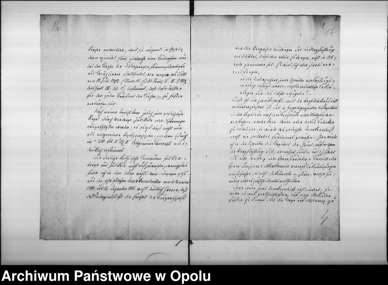 Obraz 13 z jednostki "Manual Acten der hiesigen katholischen Parochianen in der Streit-Sache c/. Fiscum betreffend die gefordert[en] Beiträge zum Bau des Pfarrhaußes in Oppeln Vom Jahre 1828 bis Nov: 1832"