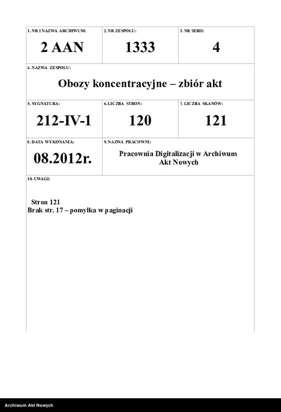 image.from.unit.number "Obozy koncentracyjne w Neuenhamme, Płaszowie, Turyngii /"Reimagh"/, więzienie na Pawiaku, martyrologia dzieci żydowskich, spis osób wywiezionych z pow. bielskiego. Opracowania, spisy, wykazy."
