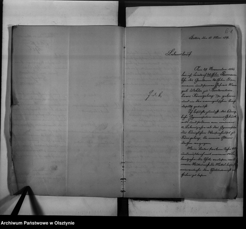 image.from.unit.number "Reg.[ierungs] Büreau-Diätar Plaumann [Friedrich Wilhelm] den 1. 6. 1901 Regier.[ungs] Sekretär"