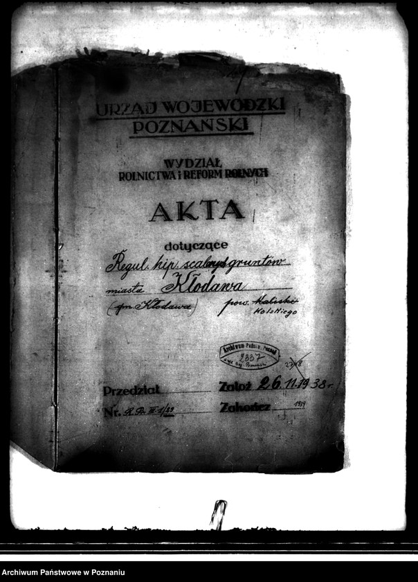 Obraz 4 z jednostki "Regulacja hipoteczna scalonych gruntów miasta Kłodawa powiatu kaliskiego"