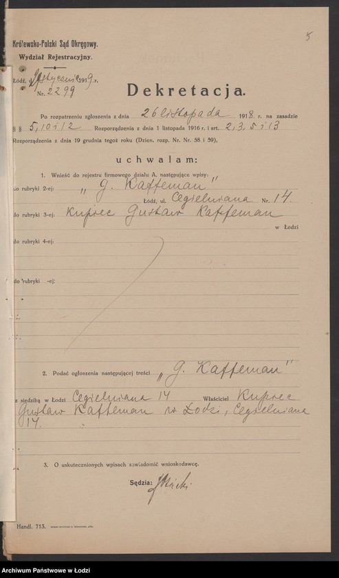 Obraz 7 z jednostki "Gustaw Kaffeman- sprzedaż detaliczna towarów manufakturowych"