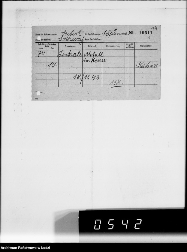 Obraz 17 z jednostki "[Alfons Seifert. Rachunki za dostawy towarów dla Getta]"