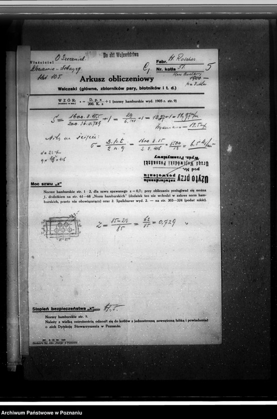 Obraz 9 z jednostki "Mleczarnia w Dobrzycy pow. krotoszyński, własność O. Greczmiela nr woj. kotła 2301"