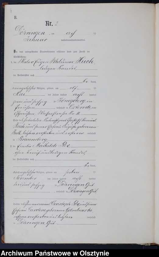 image.from.unit.number "Heiraths-Neben-Register Nr 1 - 19"