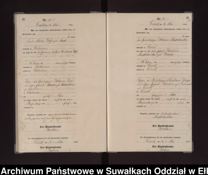 image.from.unit.number "Sterbe-Neben-Register des Königlichen Preussischen Standes-Amtes Gneist Kreis Loetzen"