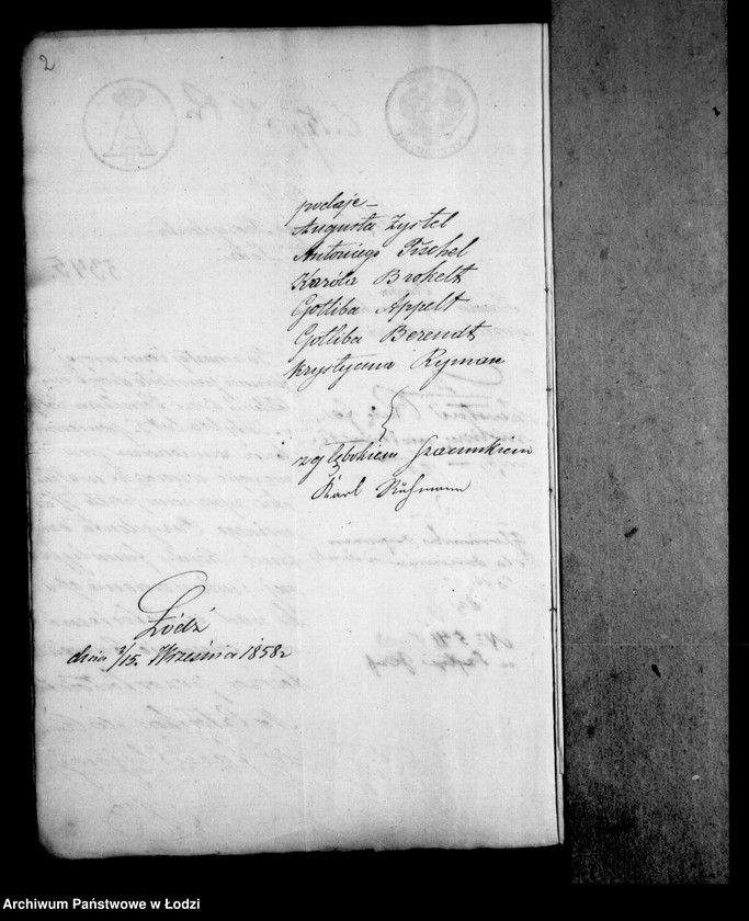 Obraz 6 z jednostki "Akta tyczące się ustanowienia opieki nad nieletnimi Pauliną i Matyldą Ryman po zmarłej Johannie z Zystlów Ryman"