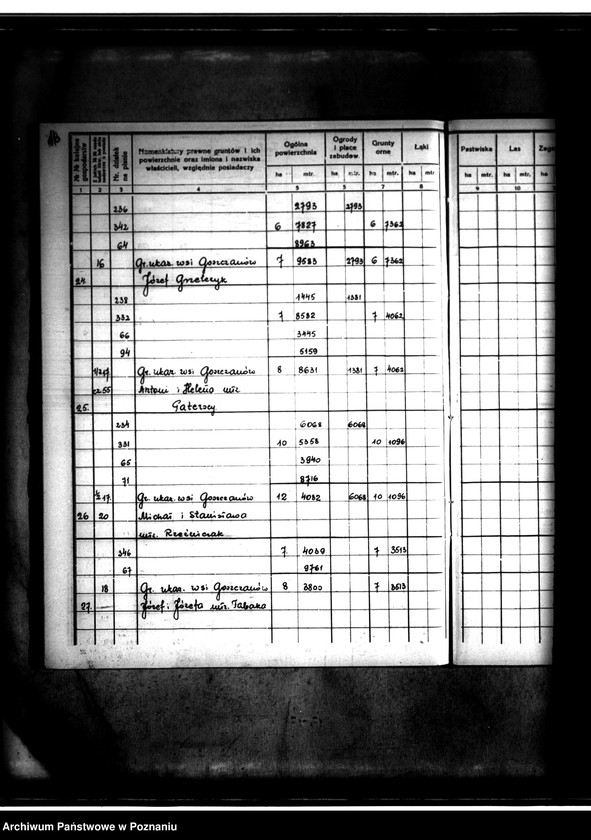 Obraz 20 z jednostki "Rejestr pomiarowy gminy Goszczanów powiat turecki"