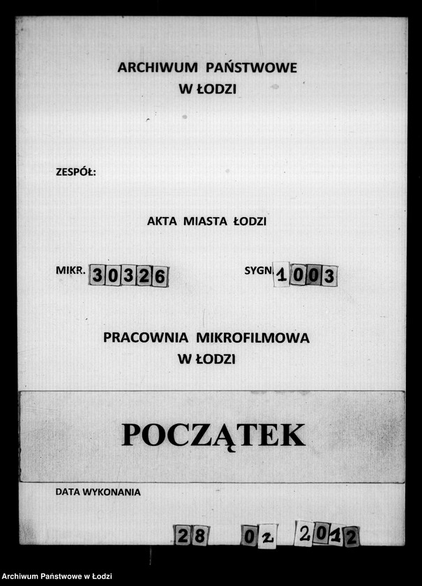 Obraz 1 z jednostki "Akta tyczące się kosztów kuracji"