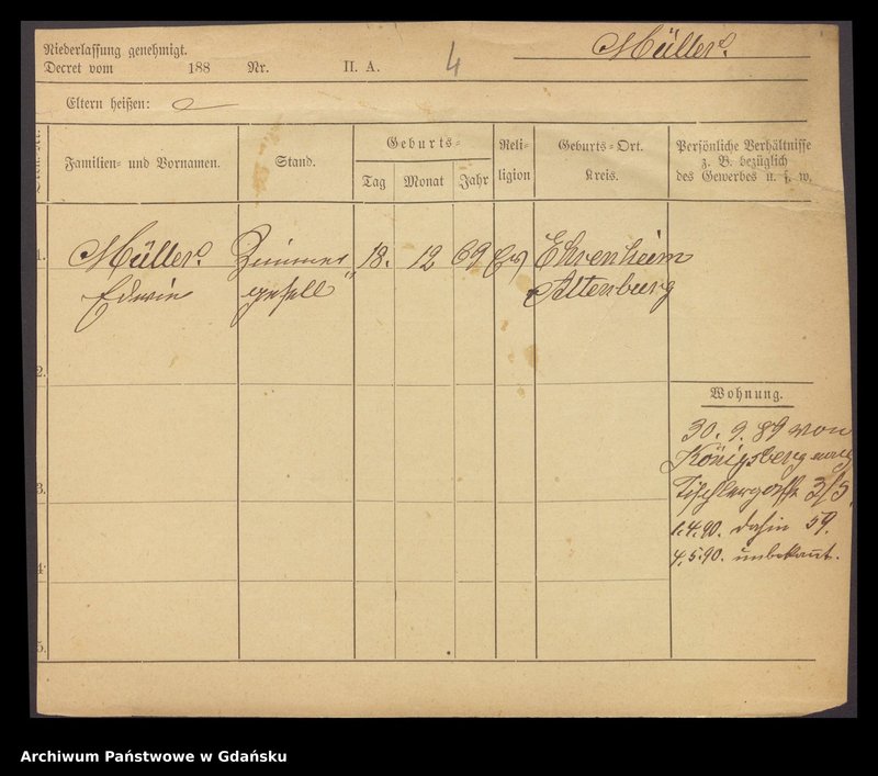 image.from.unit.number "Karty meldunkowe: Müller Edwin - Müller Gustav"