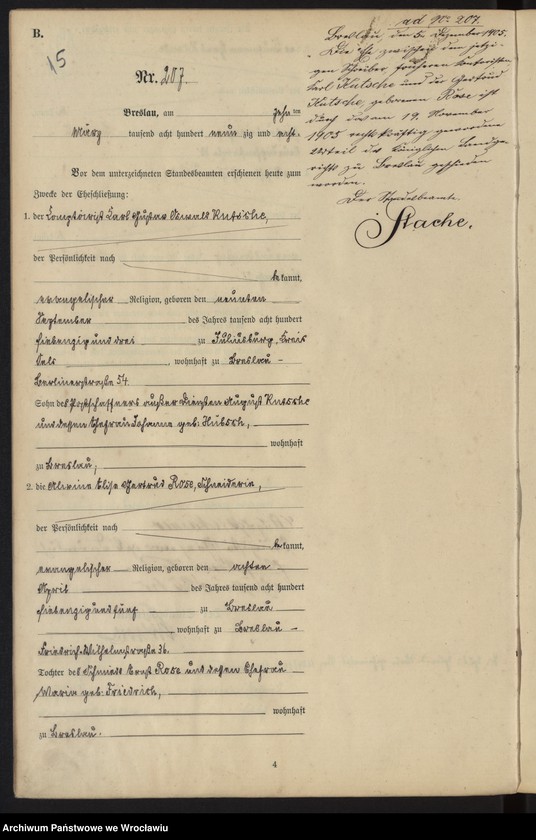 image.from.unit.number "Heiraths-Haupt-Register Breslau I 1898 Band 2"