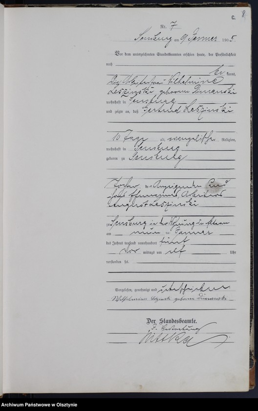 image.from.unit.number "Sterbe-Haupt-Register Nr 1 - 209"