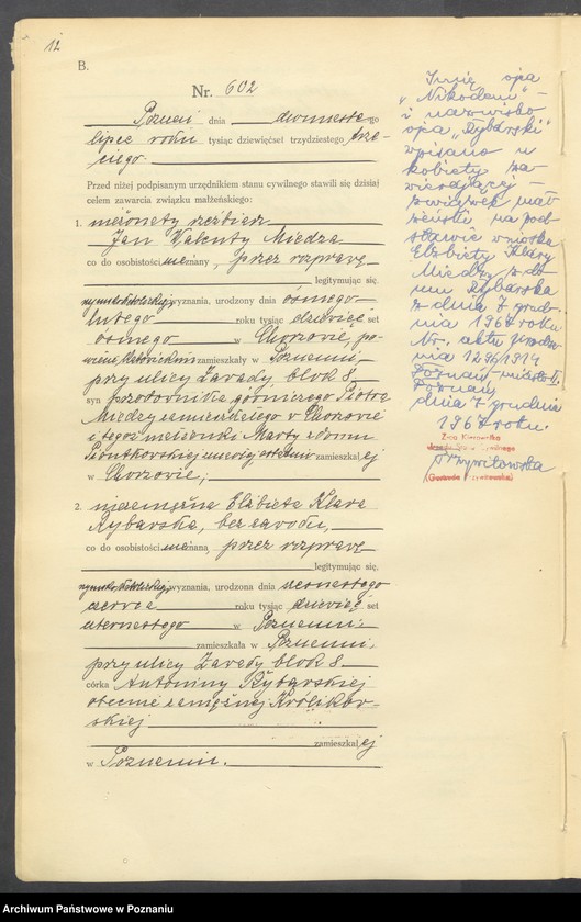 Obraz 14 z jednostki "Księga miejscowa małżeństw tom III [Rejestr główny małżeństw]"