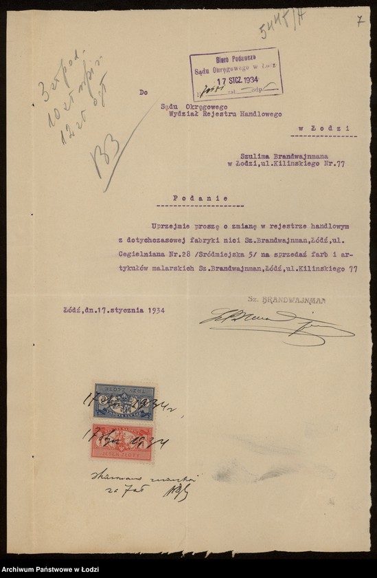 Obraz 9 z jednostki "Szulem Brandwajman- sprzedaz nici"