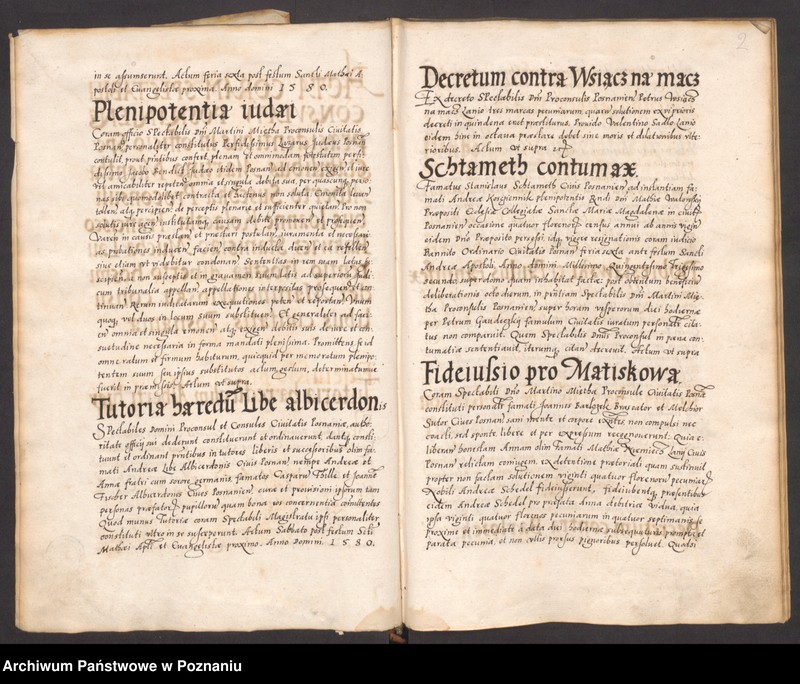 Obraz 6 z jednostki "Acta coram spectabilis consulatu Posnaniensi."