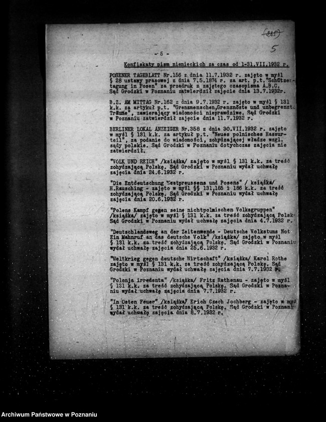 Obraz 9 z jednostki "Sprawozdania miesięczne z życia mniejszości narodowych za miesiące lipiec-grudzień 1932 r."