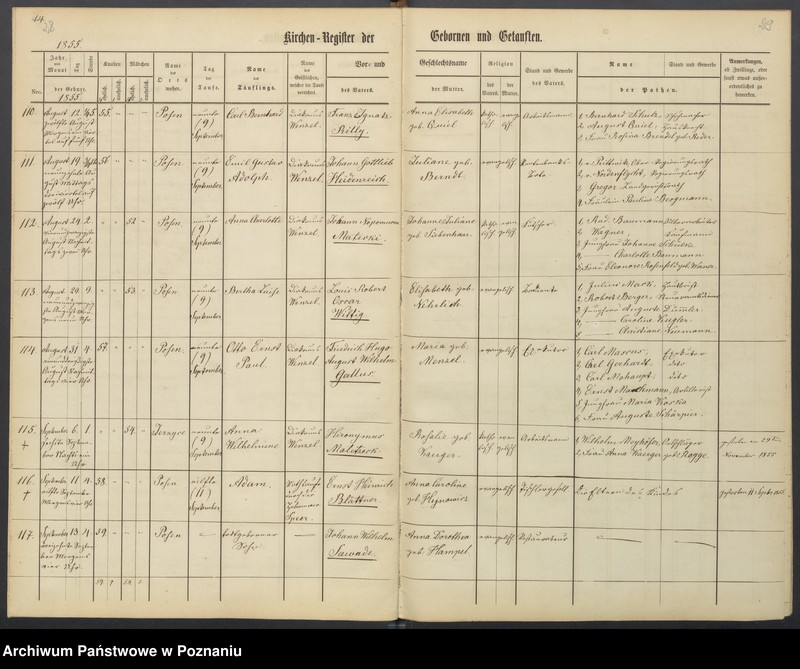Obraz 17 z jednostki "[Akta urodzeń i chrztów, ślubów, zgonów]"