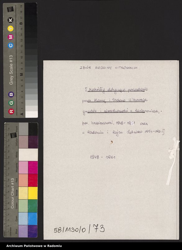 image.from.collection.number "[Materiały dotyczące posiadania przez Hannę i Stefana Witkowskich gruntów i nieruchomości w Raciborowicach, pow. hrubieszowski, 1948-1951 oraz w Radomiu i Rajcu Letnisko, 1954-1961]"