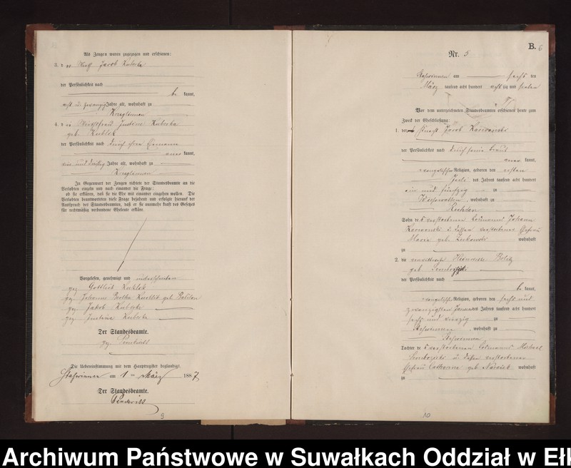 image.from.unit.number "Heiraths-Neben-Register des Preussischen Standes-Amtes Stasswinnen Kreis Loetzen"