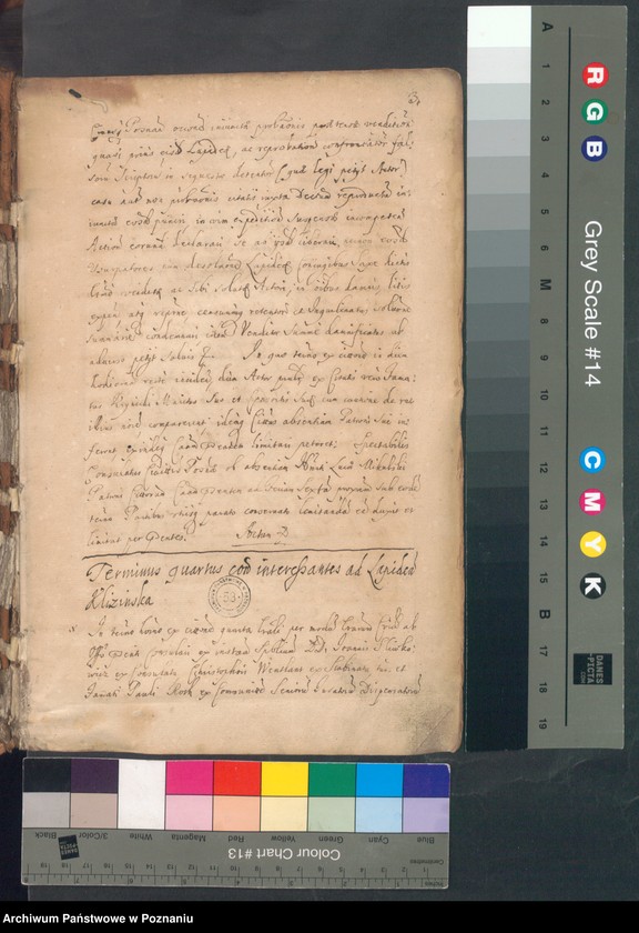 Obraz 4 z jednostki "Protocolon actorum officii consularis Posnaniensis."