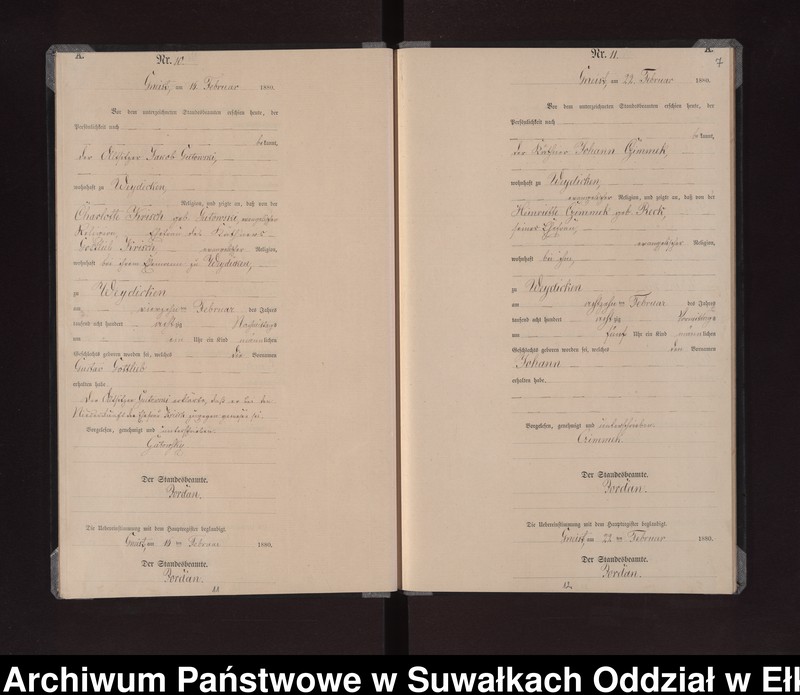 image.from.unit.number "Geburts-Neben-Register des Königlich Preussischen Standes-Amtes Gneist Kreis Loetzen"