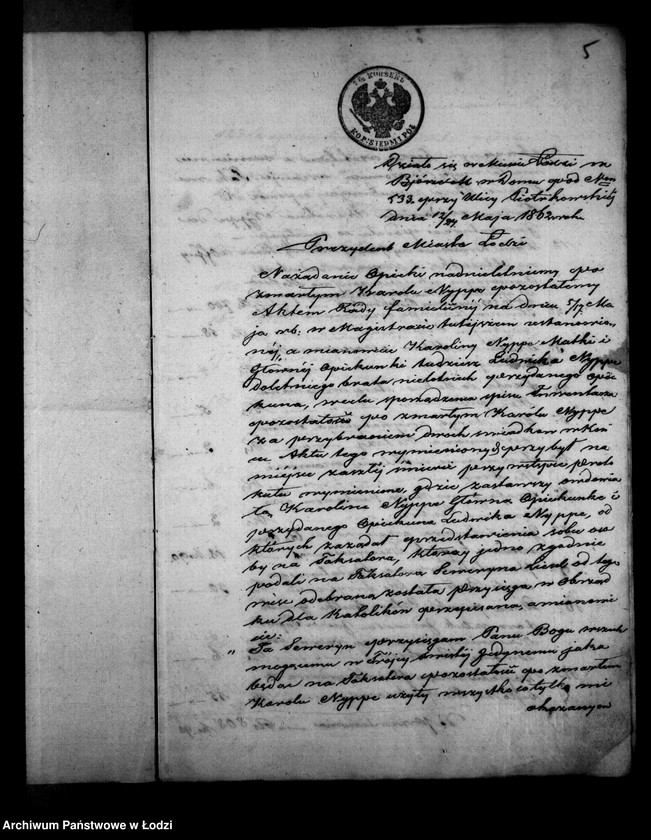 Obraz 9 z jednostki "Akta tyczące się ustanowienia opieki nad nieletnimi po zmarłym Karolu Nyppie"