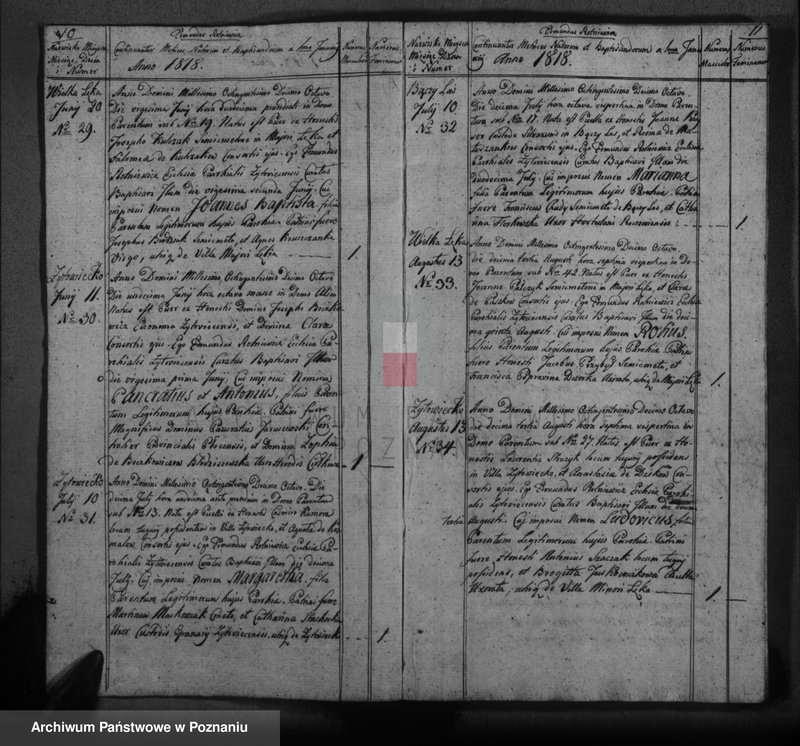 Obraz 8 z jednostki "Liber baptisatorum, copulatorum, mortuorum"