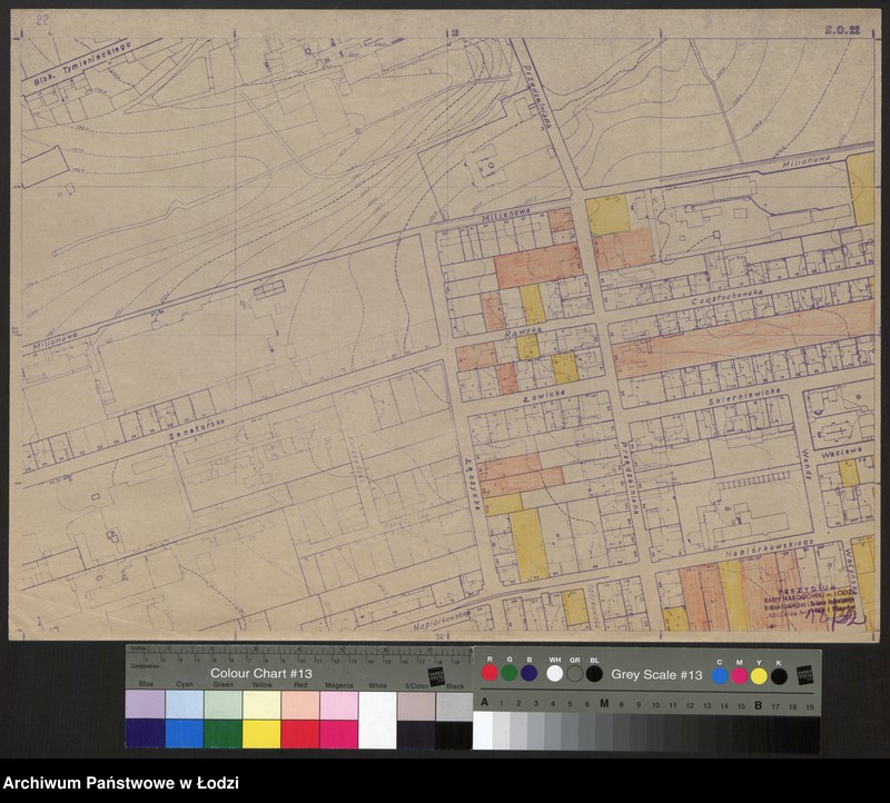 Obraz 1 z jednostki "Plan m. Łodzi 1:2000 z oznaczeniem nieruchomości niezabudowanych lub niedostatecznie zabudowanych. Sekcja SO22"