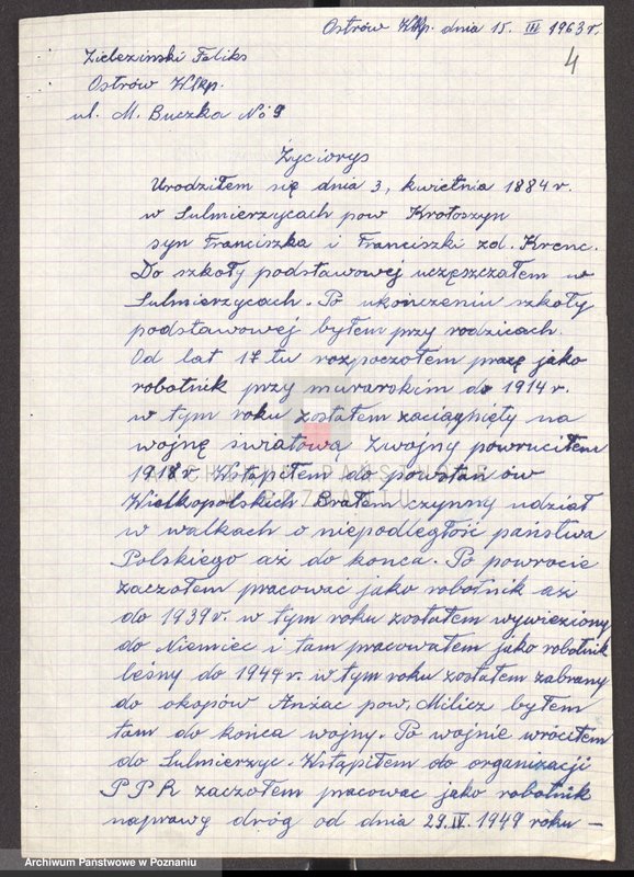 Obraz 20 z jednostki "Życiorysy powstańców wielkopolskich: Z - tom ll /Zenker Florian - Zuchowski Antoni/."