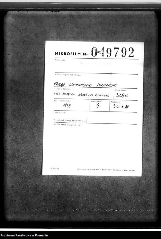 Obraz 2 z jednostki "/Las majątku Dąbrówka-Kujawska/"