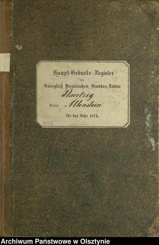 image.from.unit.number "Haupt-Geburts-Register Nr 1 - 25"