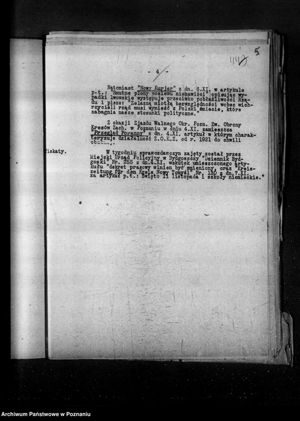 Obraz 9 z jednostki "Sprawozdania sytuacyjne tygodniowe za czas od 2 listopada do 29 listopada 1928 r."