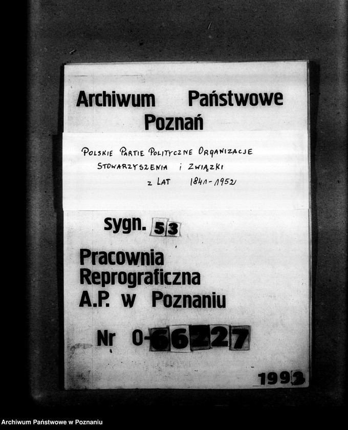 Obraz 1 z jednostki "Wykazy członków Stronnictwa Narodowego Poznań miasto"