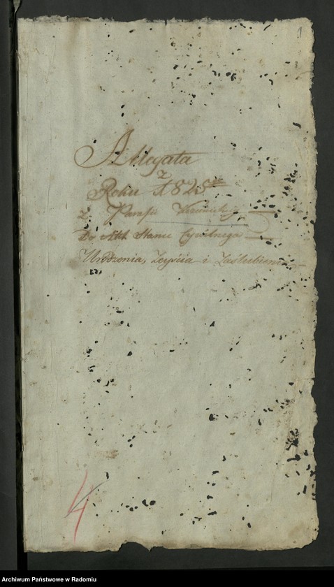 Obraz 3 z jednostki "Allegata z Roku 1825 z Parafii Kozienickiej do Akt Stanu Cywilnego Urodzenia, Zejścia i Zaślubienia"