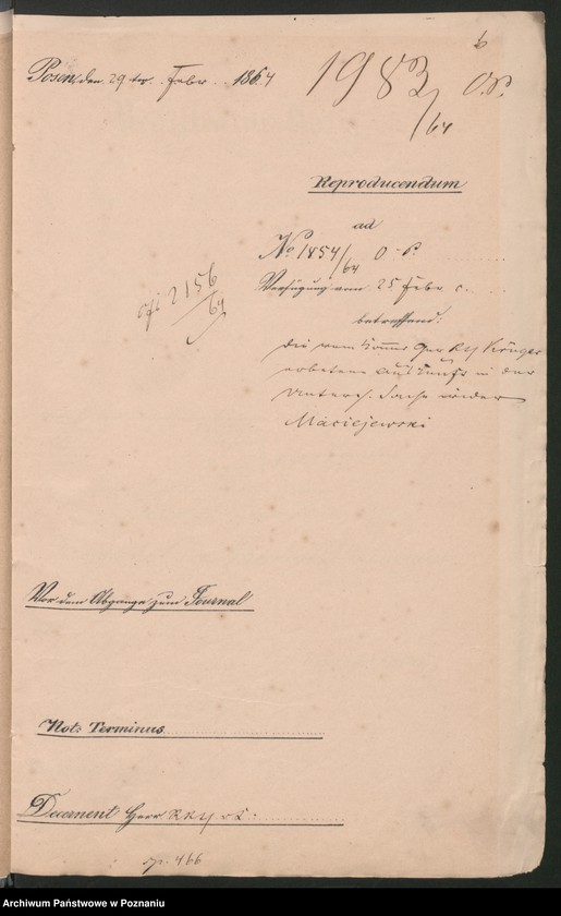 Obraz 11 z jednostki "Die Organisation einer Verschwörung unter der polnischen Bevölkerung der Provinz Posen /Poznań/ im Anschluss an die Insurrektion im Königreiche Polen."