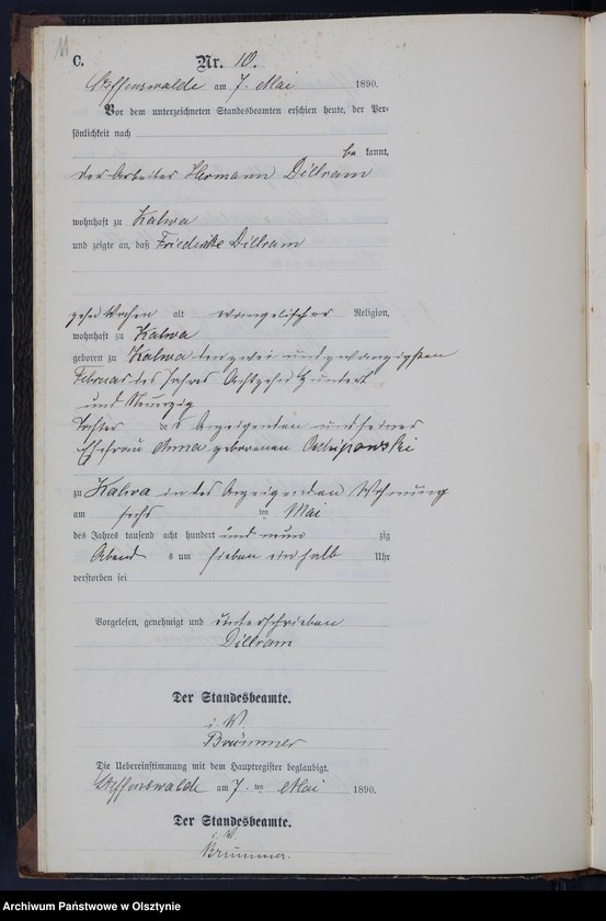 image.from.unit.number "Sterbe-Neben-Register Nr 1 - 38"