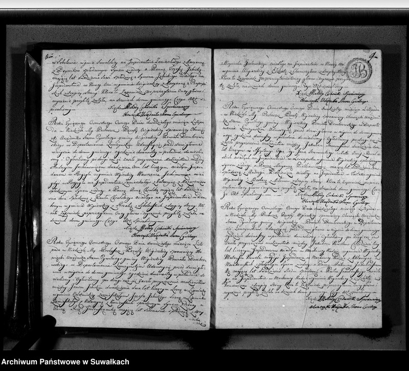 image.from.unit.number "Akta zaślubionych gminy wigierskiey od 1-go maja 1808 do dnia ostatniego kwietnia 1809"