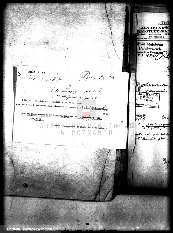 Obraz 7 z jednostki "Rewizje majątku państwowego Szamotuły-Zamek"