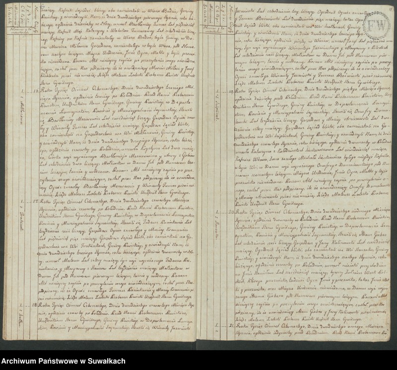 image.from.unit.number "Akta zeszłych gminy puńskiey od pierwszego stycznia do dnia ostatniego grudnia 1814 roku."