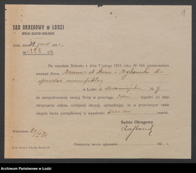 Obraz 3 z jednostki "Braun, Koza i Bykowski- sprzedaż manufaktury"